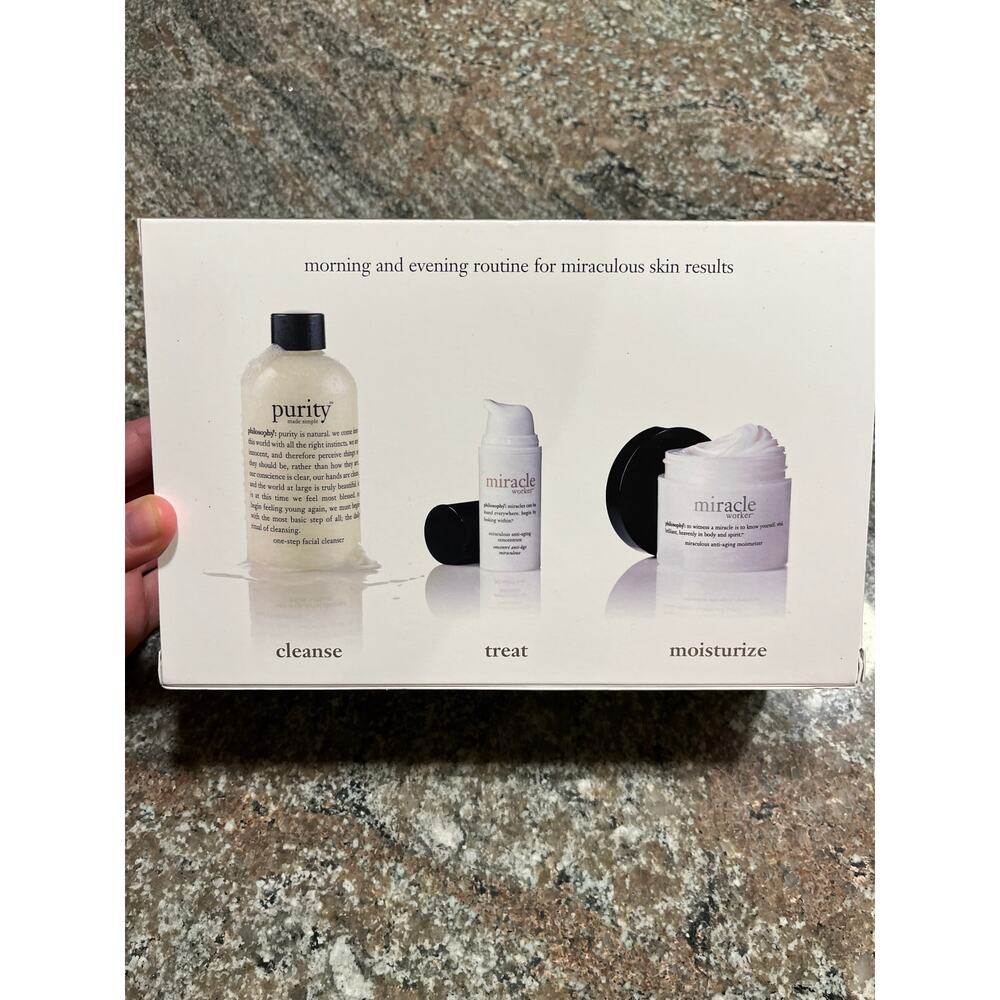 Philosophy Box of Miracles Gift Set Miraculous Anti-aging Trio NEW